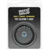 RockSolid by Doc Johnson Cockring ajustable en silicone The Silicone 3 Snap Noir